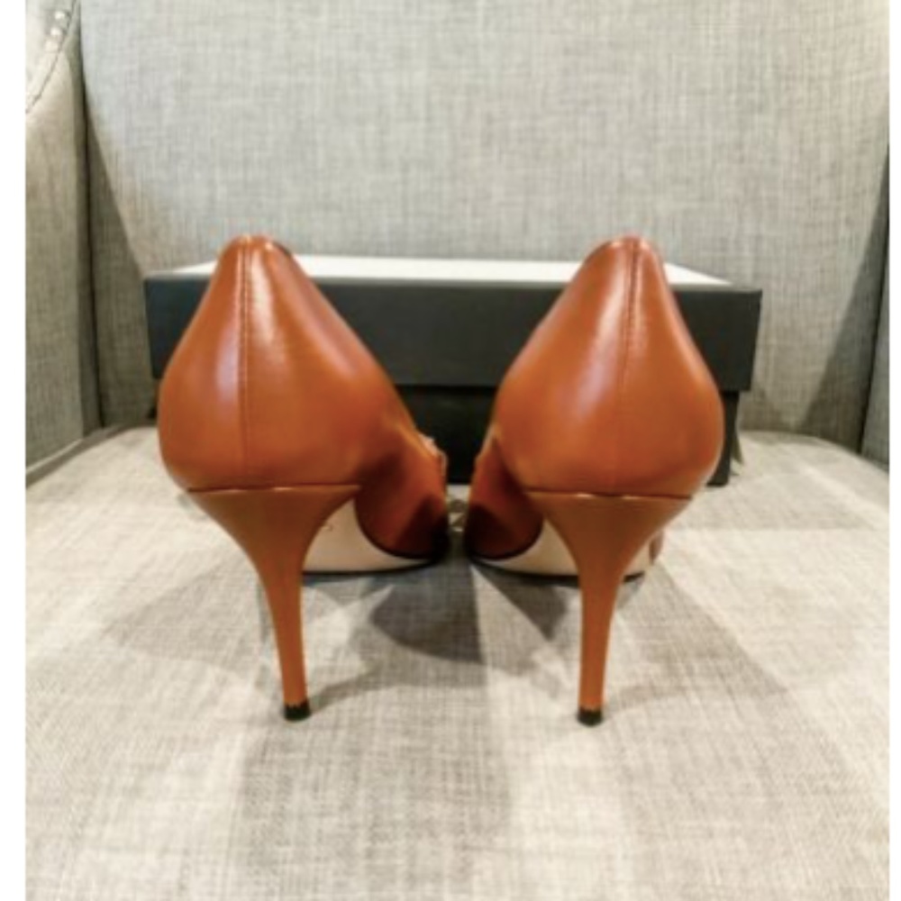 NIB Gucci Zumi 75 Pump Cognac Leather Pumps - Picture 12 of 12